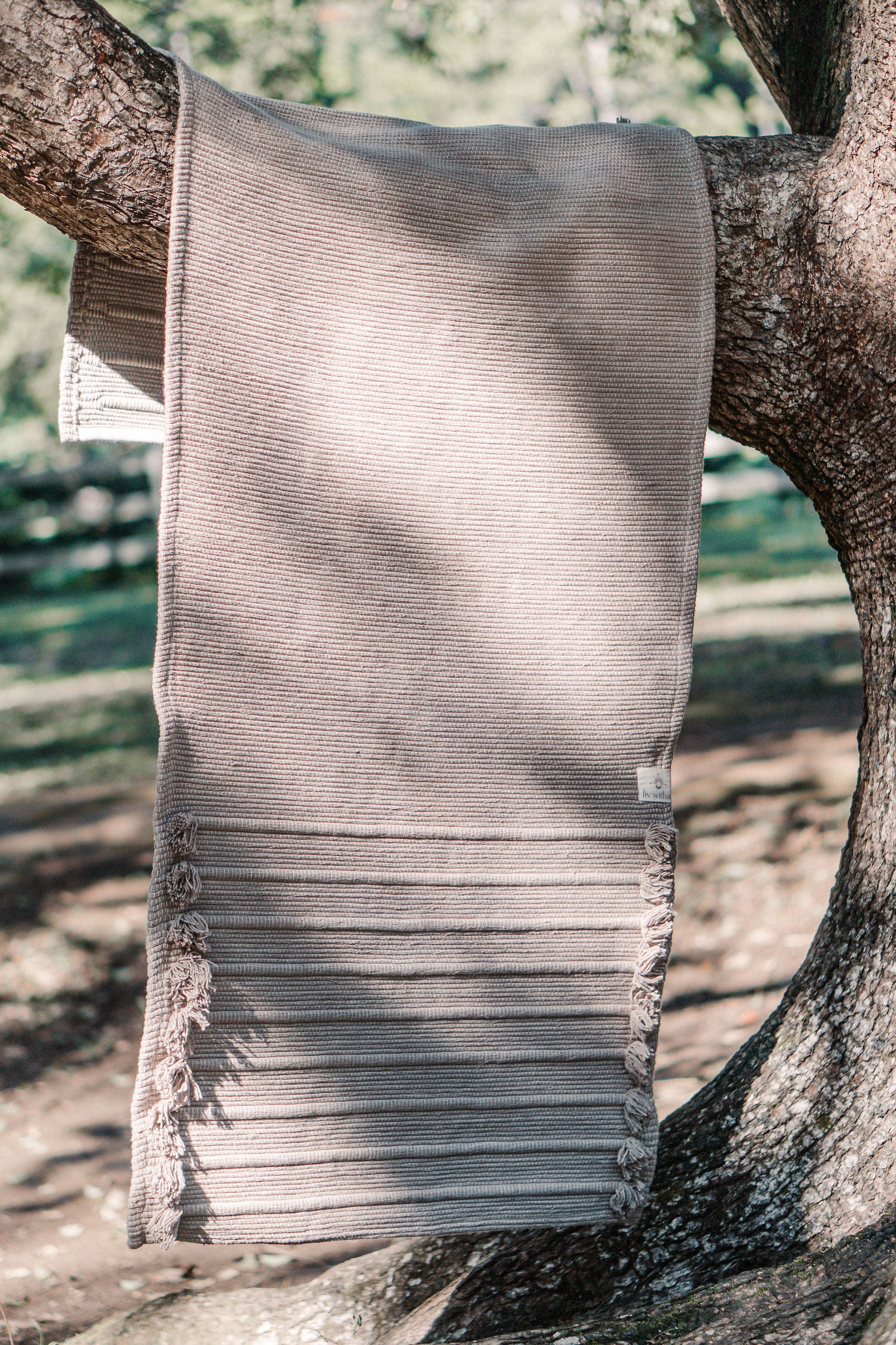 Organic Cotton Handloomed Yoga Mat Brown Herbal Dyed Vembalam Earth