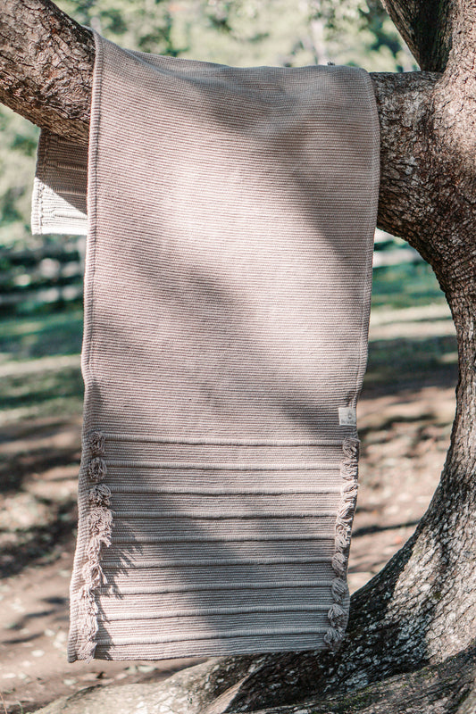 Organic Cotton Handloomed Yoga Mat Brown Herbal Dyed Vembalam Earth