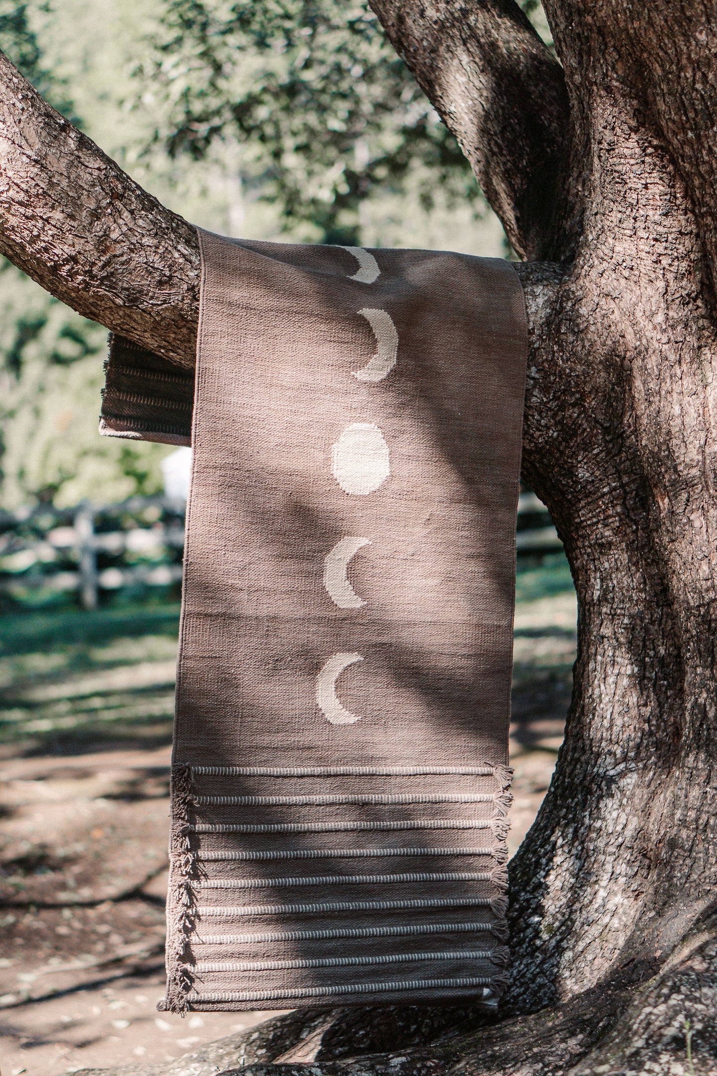 Organic Cotton Handloomed Yoga Mat Myrobalan Herbal Dyed Moon Brown