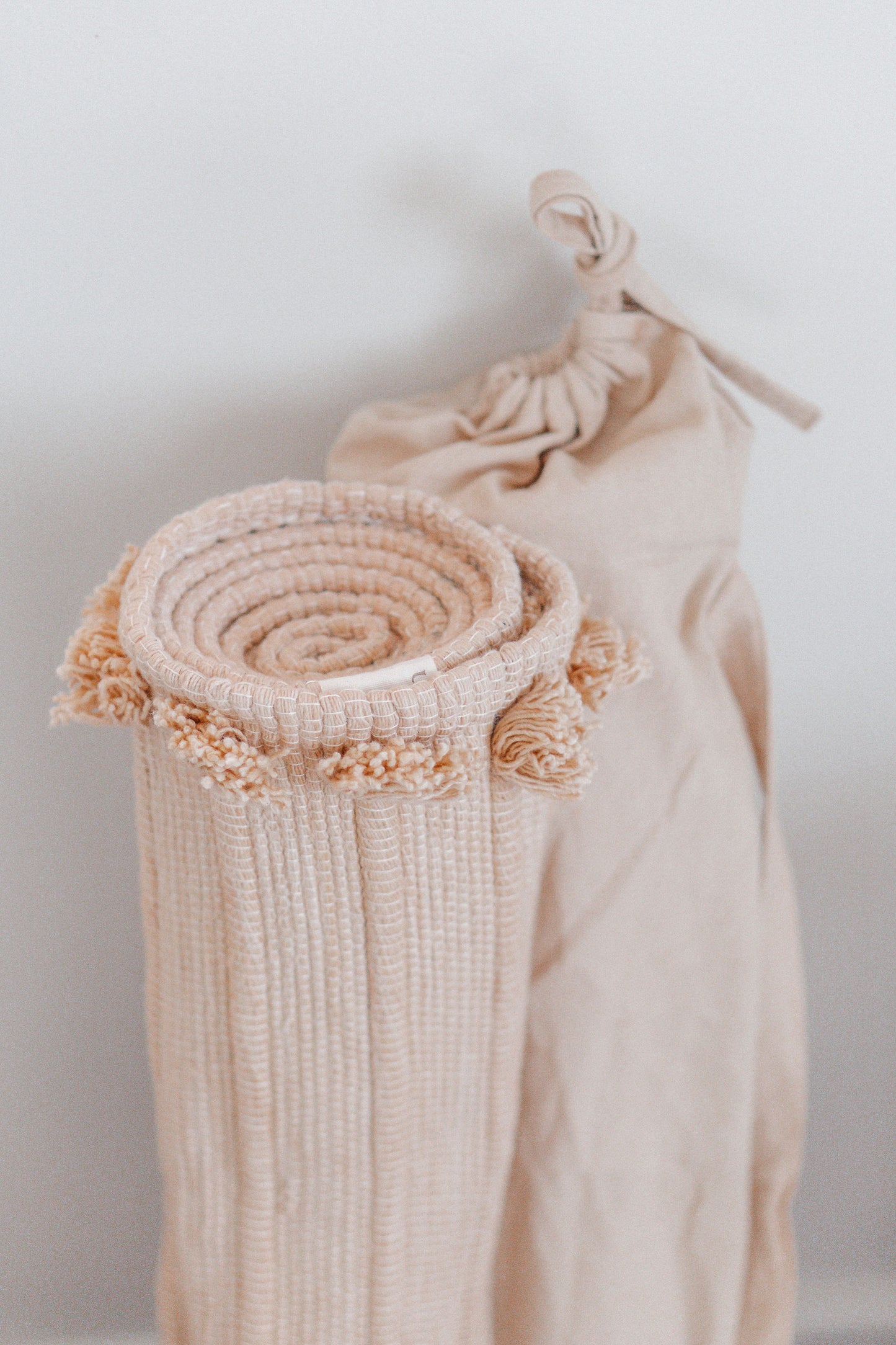 Organic Cotton Handloomed Yoga Mat Orange Herbal Dyed Annatto Sun