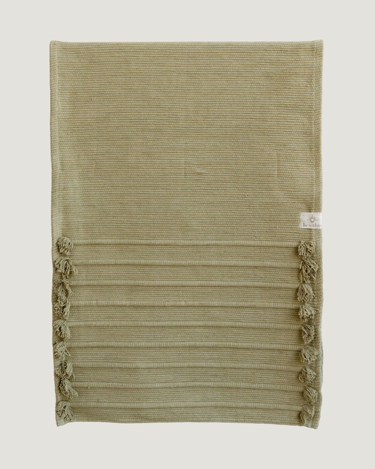 Organic Cotton Yoga Mat - Moss - Tulsi Herbal Dye