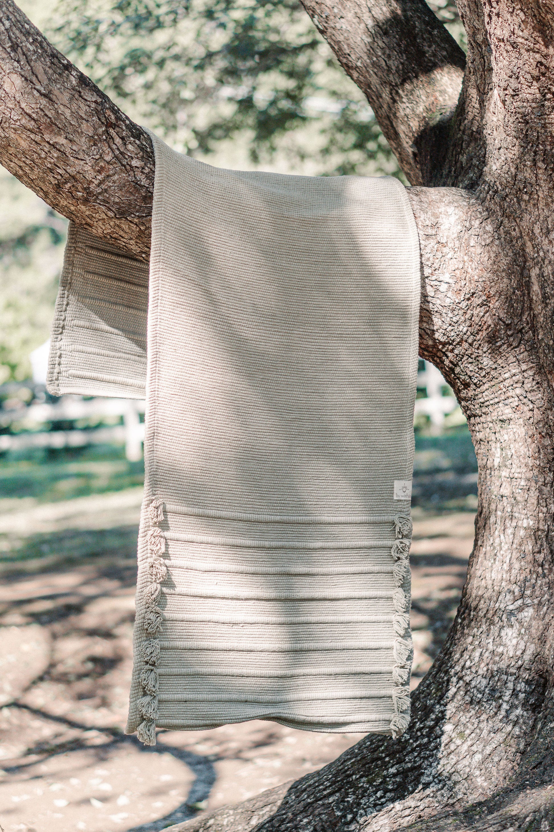 Organic Cotton Handloomed Yoga Mat Green Herbal Dyed Tulsi Moss