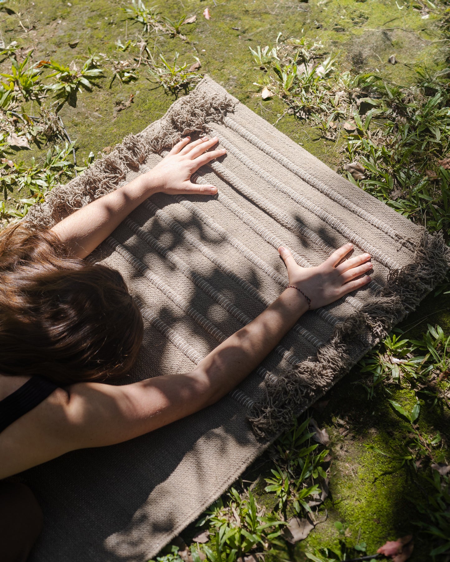 Organic Cotton Yoga Mat - Earth - Vembalam Herbal Dye
