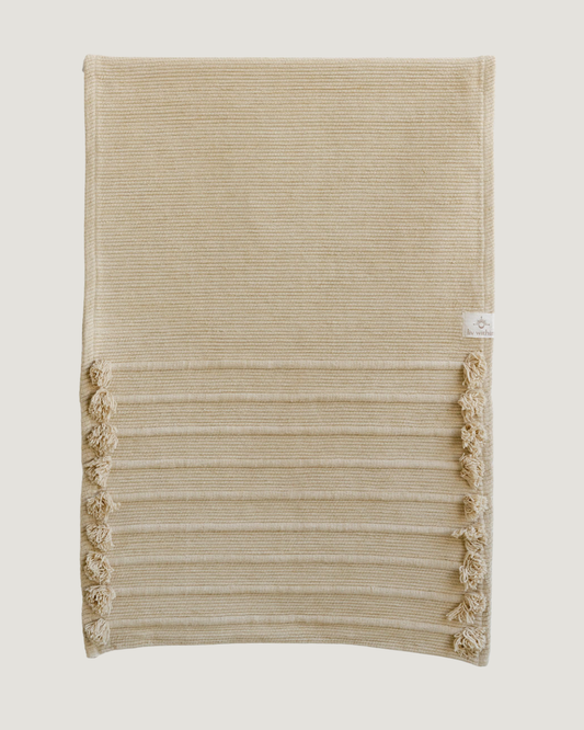 Organic Cotton Yoga Mat Herbal Dyed Neem Cream Beige