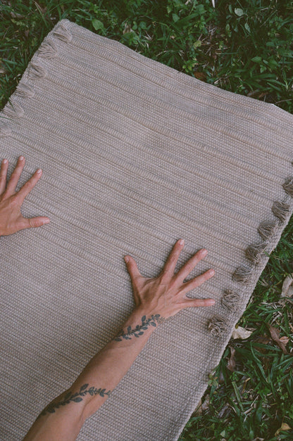 Organic Cotton Yoga Mat Herbal Dyed Vembalam Brown